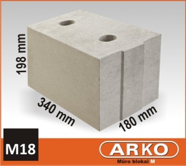 Silikatiniai blokeliai ARKO M (mūro blokai)